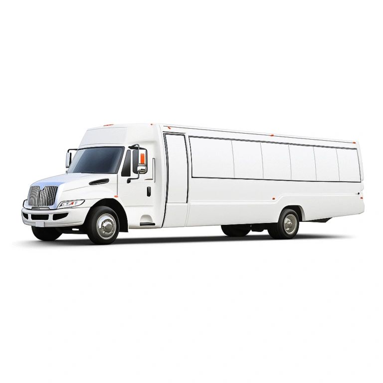 White Shuttle Bus